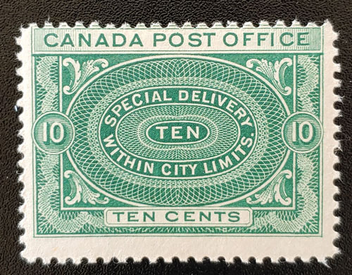 Canada #E1 Fine Never Hinged 1898 10c Special Delivery $150