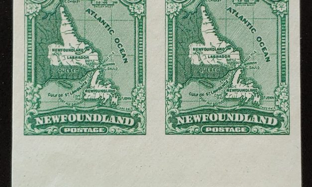 Newfoundland #163c VFNH 1929/31 1c Imperforate Pair