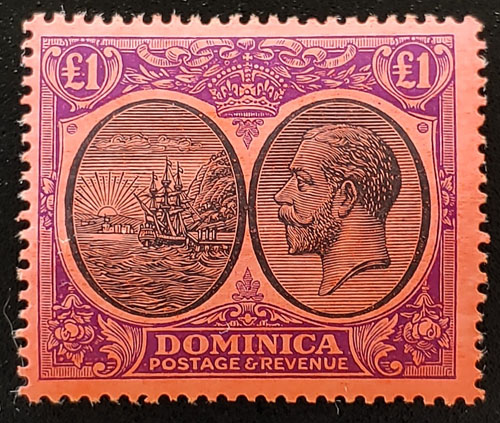Dominica #85 Never Hinged 1923 George V Pound US$240