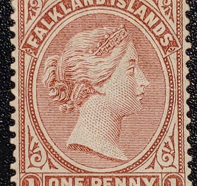 Falkland Islands #1 Mint part OG HR 1878 1d Claret