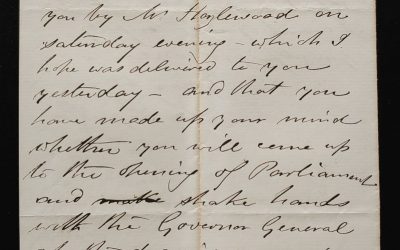 Marcus Smith 1 Fe 1875 C.P.R. Engineer 3.5pg letter to his wife