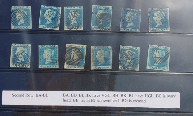G.B. #4 Used 1841 2d Blue reconstructed Sheet of 240