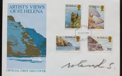 St. Helena #382-385 14 Ja 1983 Artist and Governor-signed FDC