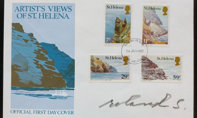 St. Helena #382-385 14 Ja 1983 Artist and Governor-signed FDC