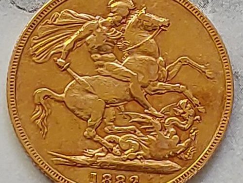 Australia XF 1882H Queen Victoria Gold Sovereign