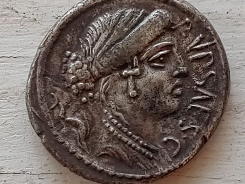 P. Plautius Hypsaeus 60 BC 3.58gm Roman Republic Silver Denarius