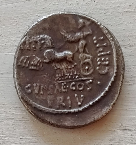 P. Plautius Hypsaeus 60 BC 3.58gm Roman Republic Silver Denarius