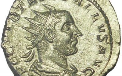 Trebonianus Gallus 251-253 AD 22mm 4.7gm Silver Antoninianus