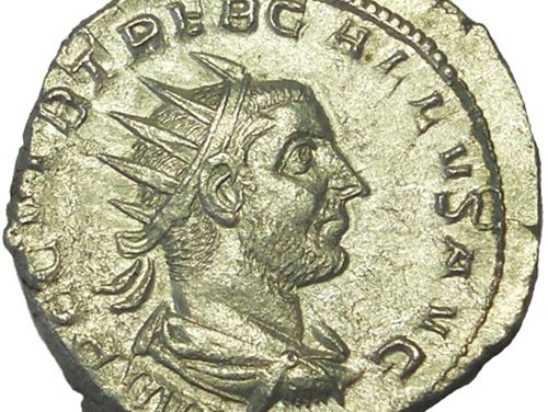 Trebonianus Gallus 251-253 AD 22mm 4.7gm Silver Antoninianus