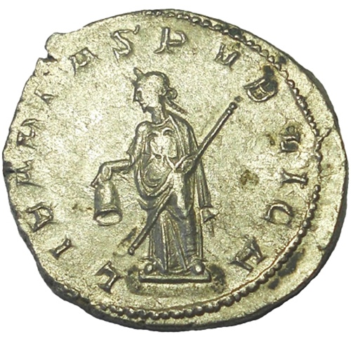 Trebonianus Gallus 251-253 AD 22mm 4.7gm Silver Antoninianus