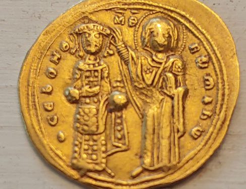 Romanus III Argyrus 1028-1034 AD 4gm Gold Histamenon Nomisma
