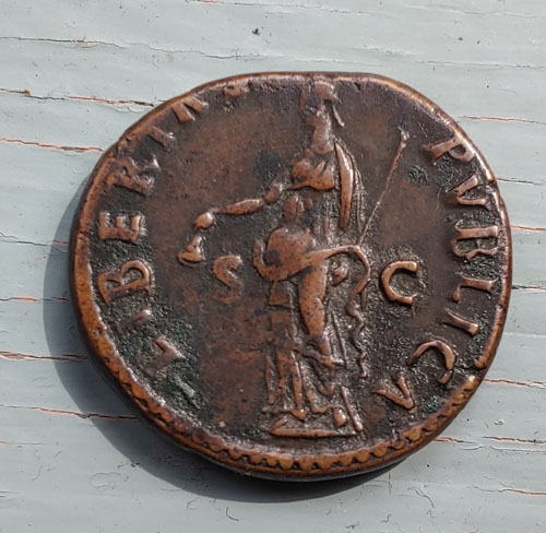Nerva 96-98 AD 12gm AE Dupondius w/ Libertas etc
