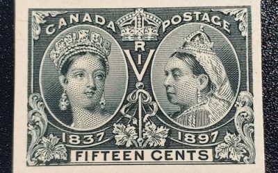 Canada #58P VF 1897 15c Plate Proof on card only 600 issued