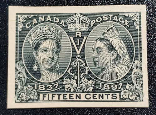 Canada #58P VF 1897 15c Plate Proof on card only 600 issued