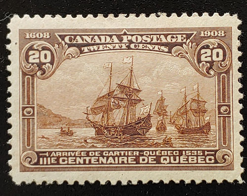 Canada #103 VF Mint 1908 20c Quebec Tercentenary $400