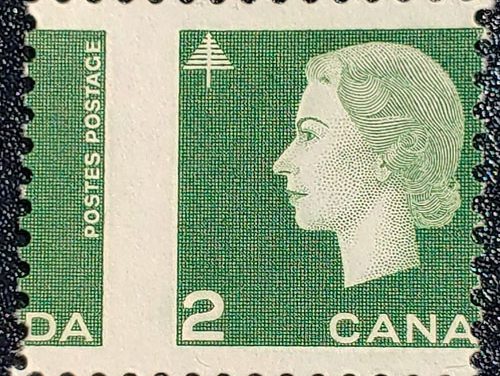 Canada #402 Never Hinged 1963 2c Cameo Misperf ex Penko