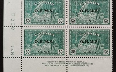 Canada #O9a VF 3 NH LL Plate One Missing Period in Block (4)