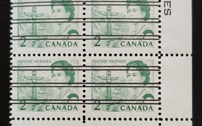 Canada #455xx Never Hinged LR 2c Centennial Precancel Block