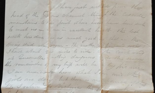 C.P.R. Survey Western Division 7 Se 1875 Marcus Smith letter home