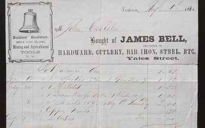 Victoria, V.I. 1 Au 1861 James Bell Mining Tools invoice, ex Wellburn