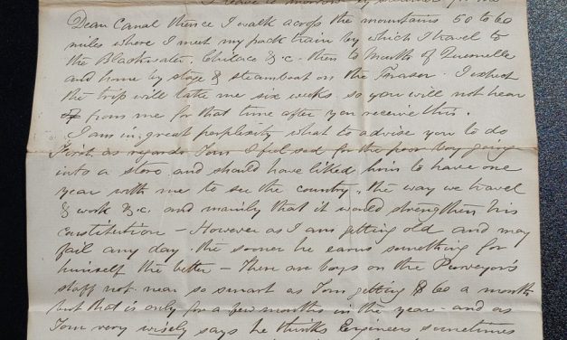 C.P.R. Survey Western Division Victoria 22 Au 1875 4 pg Smith Letter