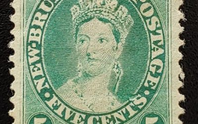 New Brunswick #8i F/VF Unused 5c Elongated Earring Variety $125