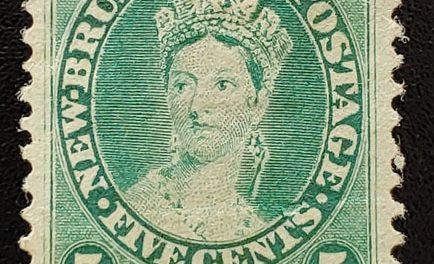 New Brunswick #8i F/VF Unused 5c Elongated Earring Variety $125