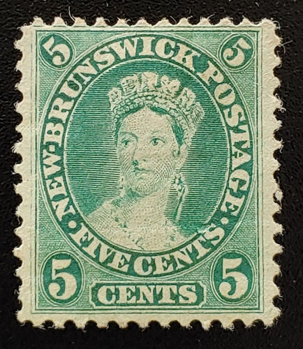 New Brunswick #8i F/VF Unused 5c Elongated Earring Variety $125