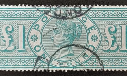 G.B. #124 F/VF Used 1891 Pound Green, corner crease