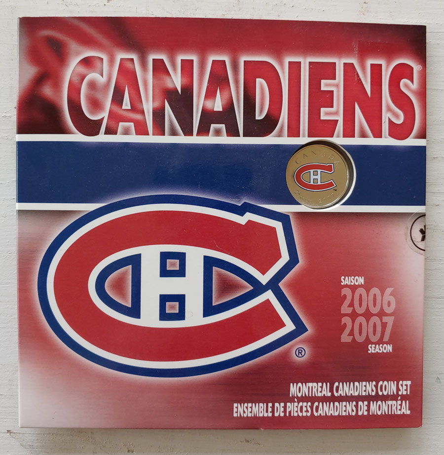Canadiens BU 2007 coloured Hockey Team 25c in 7-coin Set