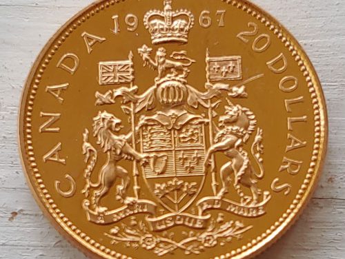 Canada Specimen 1967 single year type Gold $20 .5253oz AGW
