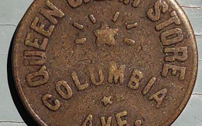 Rossland, B.C. Queen Cigar Store Columbia Avenue uniface Token