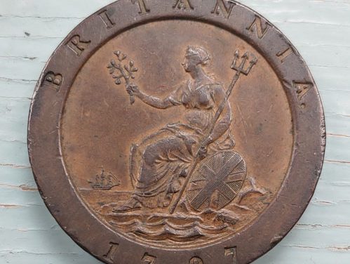 G.B. VF+ 1797 George III Cartwheel Two Pence