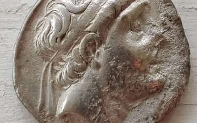 Antiochus III 222-187 BC 16gm Greek Syria Silver Tetradrachm chin mk