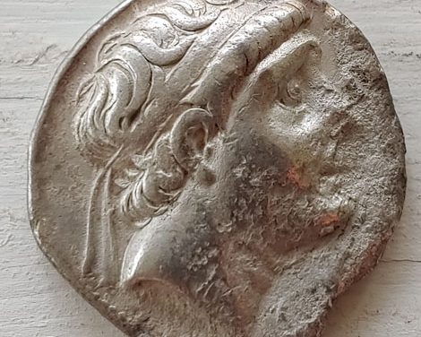 Antiochus III 222-187 BC 16gm Greek Syria Silver Tetradrachm chin mk
