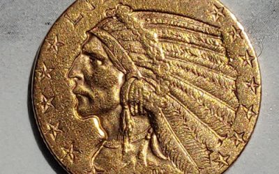 U.S.A. XF 1909D Indian Head Gold 5 Dollars .24187oz AGW