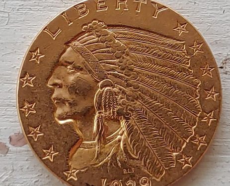 U.S.A. XF 1929 last Indian Head Gold $2.50 Quarter Eagle .12094oz