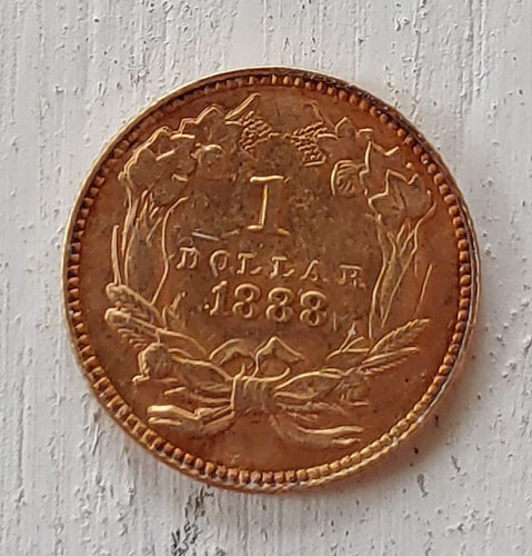 U.S.A. AU 1888 Indian Princess Gold $1 .04837oz AGW US$300
