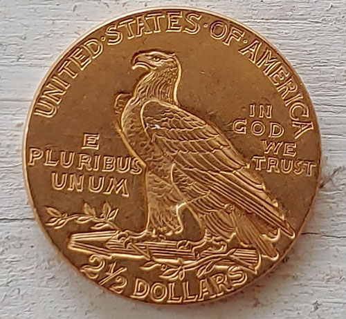 U.S.A. XF 1929 last Indian Head Gold $2.50 Quarter Eagle .12094oz