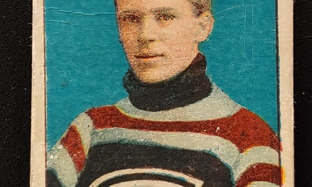Angus Campbell C-56 1910-11 No.9 Rookie Hockey Card rd corners