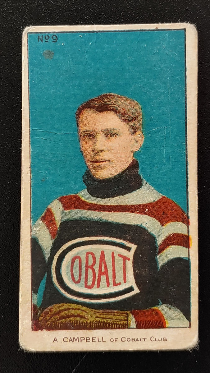 Angus Campbell C-56 1910-11 No.9 Rookie Hockey Card rd corners