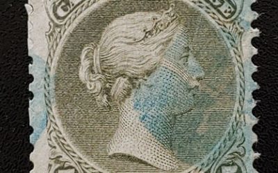 Canada #26a F/VF Used 1875 5c Perf 12 Large Queen lt crease