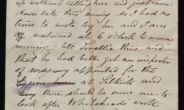 C.P.R. Office of the Engineer in Chief 11 Au 1878 Marcus Smith letter