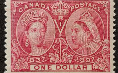 Canada #61 F/VF Mint HR 1897 $1 Jubilee
