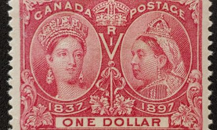 Canada #61 F/VF Mint HR 1897 $1 Jubilee