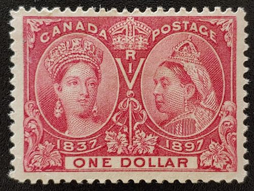 Canada #61 F/VF Mint HR 1897 $1 Jubilee