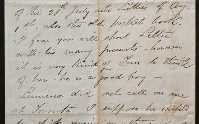 Prince Arthur’s Landing Lake Superior 8 Aug 1878 Marcus Smith letter