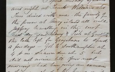 C.P.R. Office Engineer in Chief 28 July 1878 Marcus Smith letter to wife