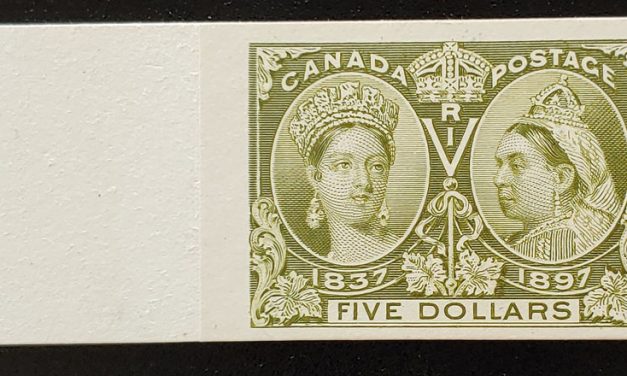 Canada #65P VF 1897 $5 Diamond Jubilee Plate Proof