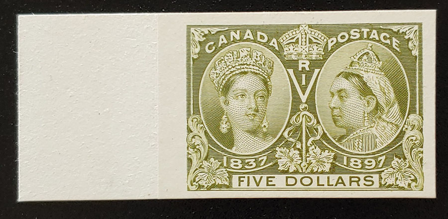 Canada #65P VF 1897 $5 Diamond Jubilee Plate Proof $800